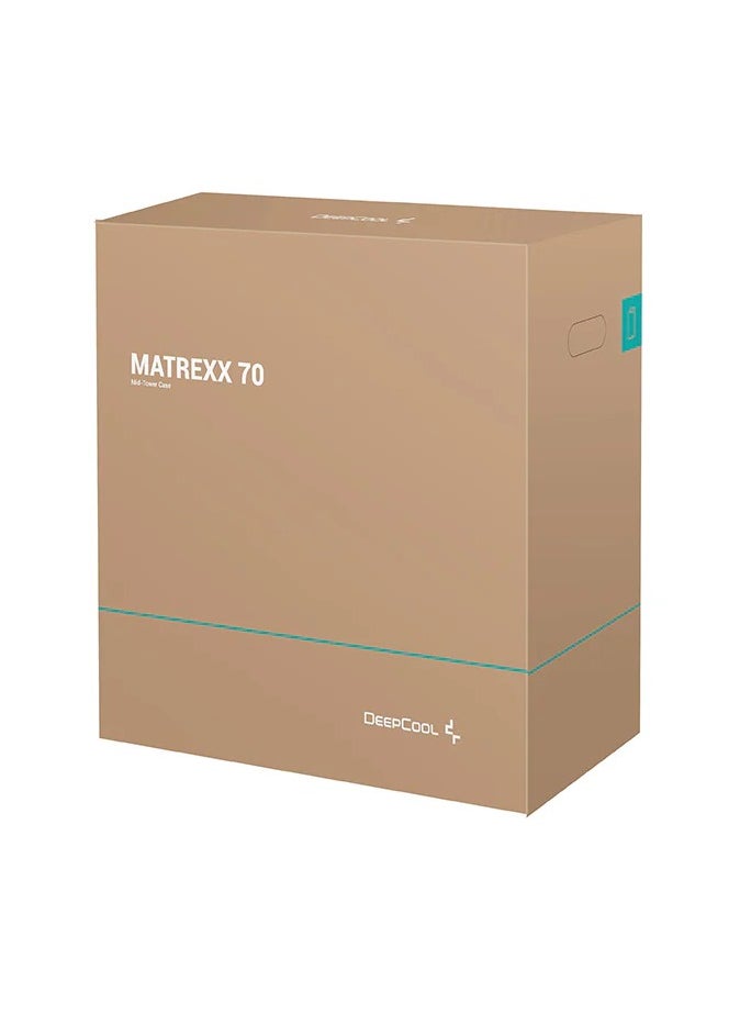 DEEPCOOL - MATREXX 70 ADD-RGB 3F Mid-Tower Case with Tempered Glass, Addressable RGB Fans, Optimized Airflow, Spacious Interior, and Versatile Cable Management for High-Performance PC Builds - Image 1