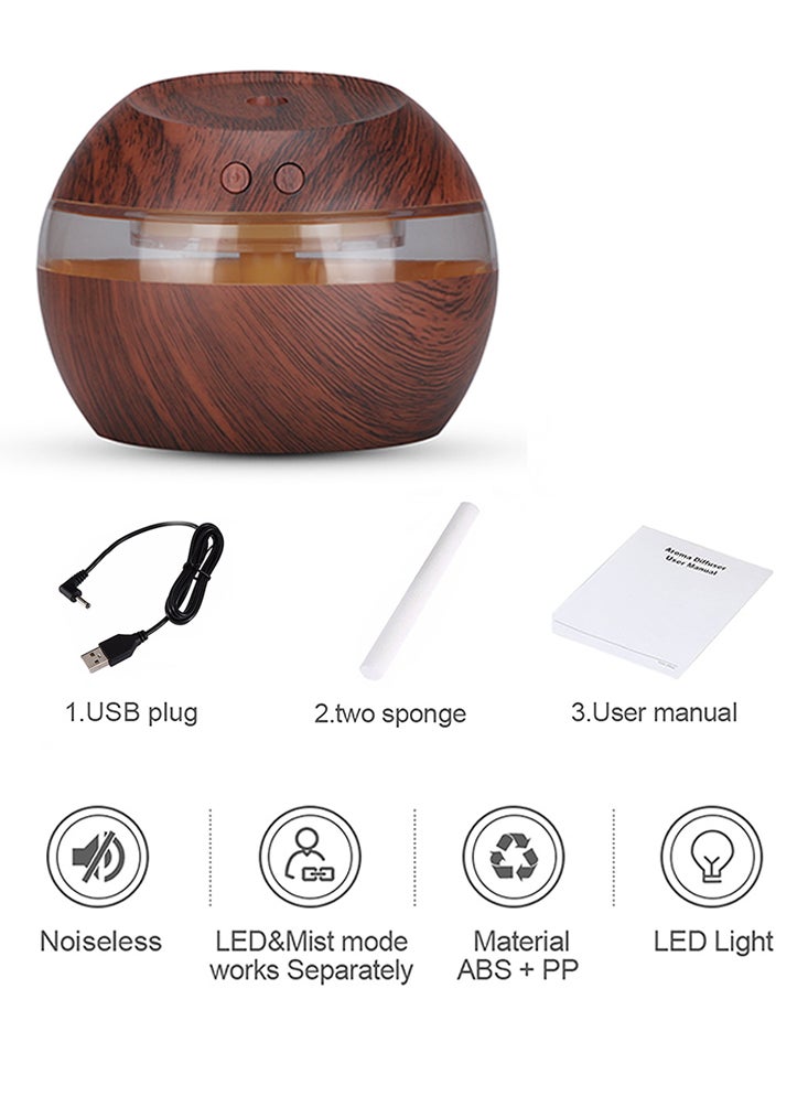Perfii 300ml Ultrasonic Cool Mist Humidifier with Aroma Diffuser and LED Lights  - Image 5