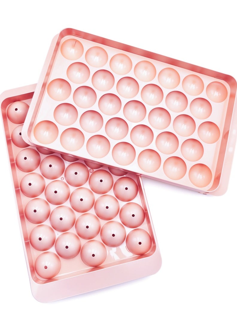 Beram Round 33 Grids Ice Ball Maker for Freezer, Honeycomb Ice Moulds, Stackable Ice Trays, Food Grade PP material, Silicone Ice Maker Trays, BPA free Mold  - Image 1