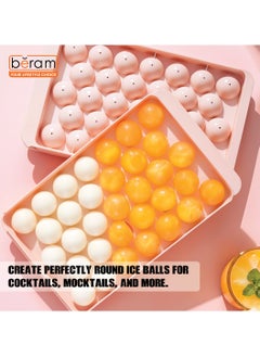 Beram Round 33 Grids Ice Ball Maker for Freezer, Honeycomb Ice Moulds, Stackable Ice Trays, Food Grade PP material, Silicone Ice Maker Trays, BPA free Mold  - Image 2