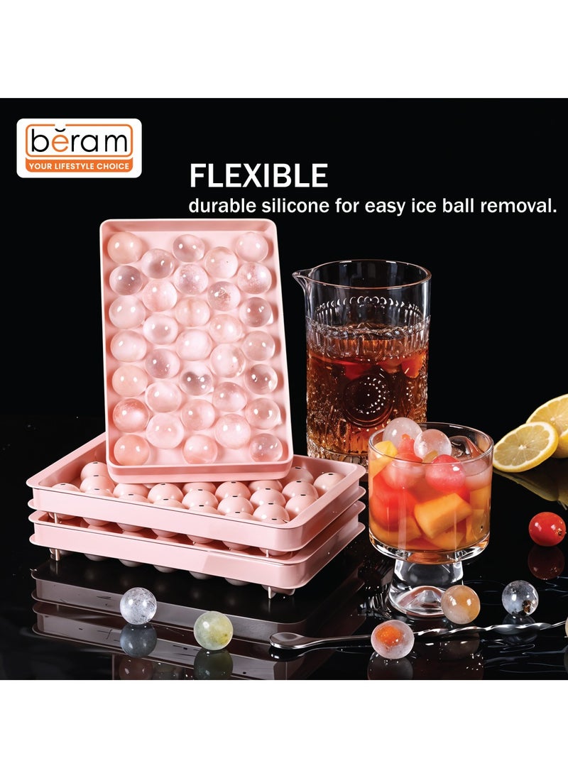 Beram Round 33 Grids Ice Ball Maker for Freezer, Honeycomb Ice Moulds, Stackable Ice Trays, Food Grade PP material, Silicone Ice Maker Trays, BPA free Mold  - Image 3