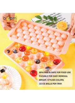 Beram Round 33 Grids Ice Ball Maker for Freezer, Honeycomb Ice Moulds, Stackable Ice Trays, Food Grade PP material, Silicone Ice Maker Trays, BPA free Mold  - Image 4