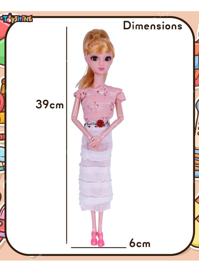 توي شاين دمية تويشين كالي فاشون بعيون ثلاثية الأبعاد وأيدي قابلة للطي وفستان لامع، هدية تظاهرية للبنات، لعبة لعب الأدوار للأطفال من سن 3 سنوات فما فوق، موديل C - Image 5