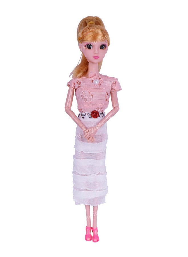 توي شاين دمية تويشين كالي فاشون بعيون ثلاثية الأبعاد وأيدي قابلة للطي وفستان لامع، هدية تظاهرية للبنات، لعبة لعب الأدوار للأطفال من سن 3 سنوات فما فوق، موديل C - Image 1