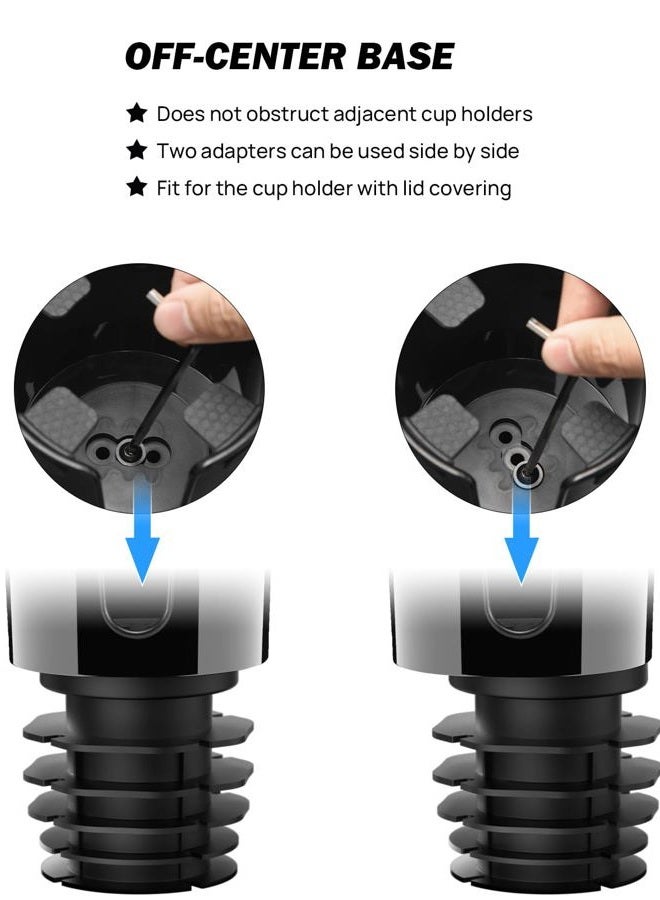 JoyTutus Car Cup Holder Expander, Automotive Cup Attachable Tray with 360° Rotation,Large Cup Holder Adapt Most Regular Cups with 18-40 oz, fit in 2.75-3.25 inch Car Holder - Image 4