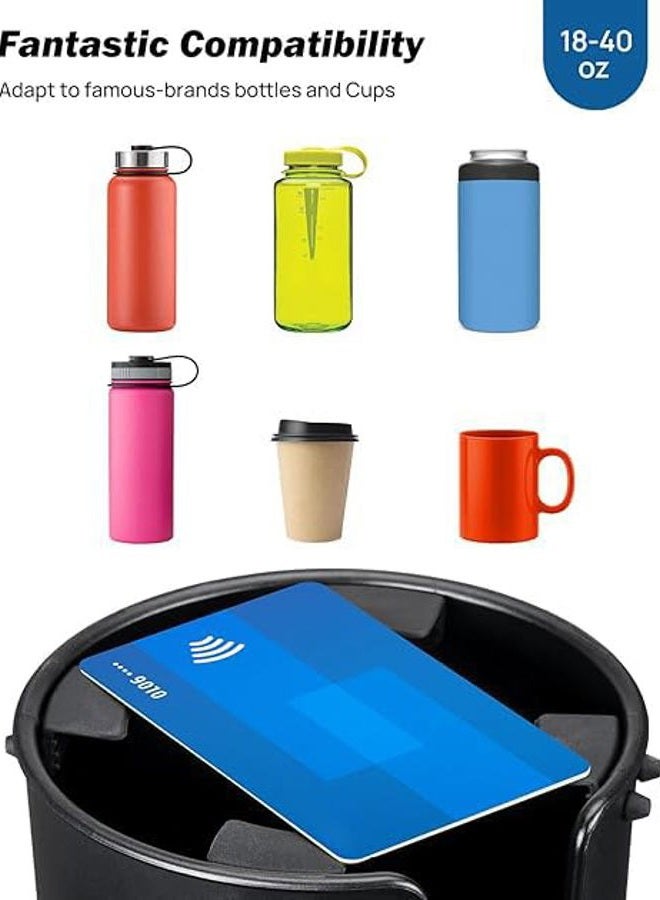 JoyTutus Car Cup Holder Expander, Automotive Cup Attachable Tray with 360° Rotation,Large Cup Holder Adapt Most Regular Cups with 18-40 oz, fit in 2.75-3.25 inch Car Holder - Image 5