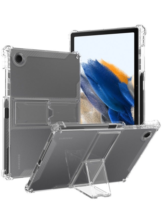 حافظة سامسونج جالاكسي تاب A9، غطاء متين مقاوم للصدمات مع مسند وحامل أقلام، حافظة واقية للوسادة الهوائية بأربع زوايا لجهاز سامسونج جالاكسي تاب A9 8.7 بوصة 2023 (شفاف) - Image 1