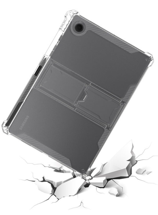 حافظة سامسونج جالاكسي تاب A9، غطاء متين مقاوم للصدمات مع مسند وحامل أقلام، حافظة واقية للوسادة الهوائية بأربع زوايا لجهاز سامسونج جالاكسي تاب A9 8.7 بوصة 2023 (شفاف) - Image 5