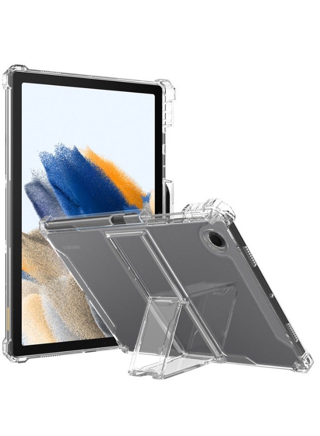 حافظة سامسونج جالاكسي تاب A9، غطاء متين مقاوم للصدمات مع مسند وحامل أقلام، حافظة واقية للوسادة الهوائية بأربع زوايا لجهاز سامسونج جالاكسي تاب A9 8.7 بوصة 2023 (شفاف) - Image 2