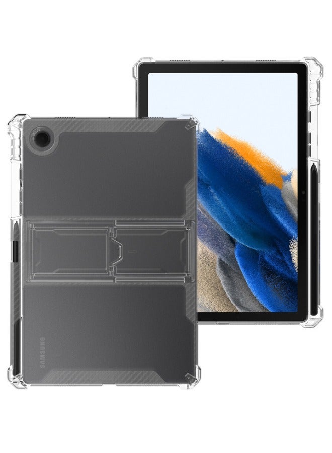 حافظة سامسونج جالاكسي تاب A9، غطاء متين مقاوم للصدمات مع مسند وحامل أقلام، حافظة واقية للوسادة الهوائية بأربع زوايا لجهاز سامسونج جالاكسي تاب A9 8.7 بوصة 2023 (شفاف) - Image 3