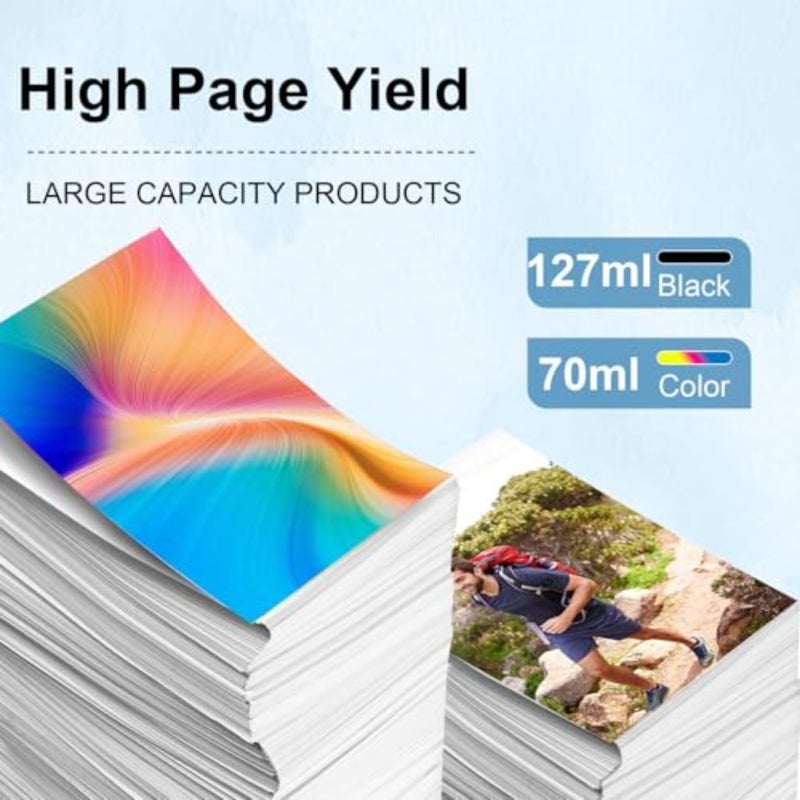 EcoTank printer ink refill set for L6490/L6550/L6570/L6580/L11160/L150/L15160: 4-colour pigment-based black/cyan/magenta/yellow, high-yield up to 8, 000 pages per pack - Image 3