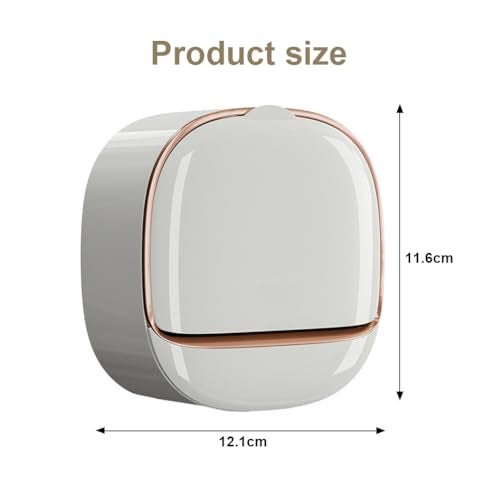 HASTHIP® 2PC Flip-Up Wall Mounted Soap Holder for Bathroom & Kitchen, Removable Drip Tray, Space-Saving Bar Soap Dry Rack, Waterproof PP, Hygienic & Stylish Soap Dish, 12x5x11.5cm - Image 2