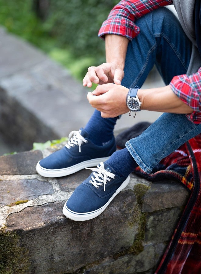 شابس جوارب رجالية من تشابس بشعار العلم، عبوة من 3 أزواج، لون كحلي، مقاسات الأحذية الرجالية من 6 إلى 12.5 - Image 2