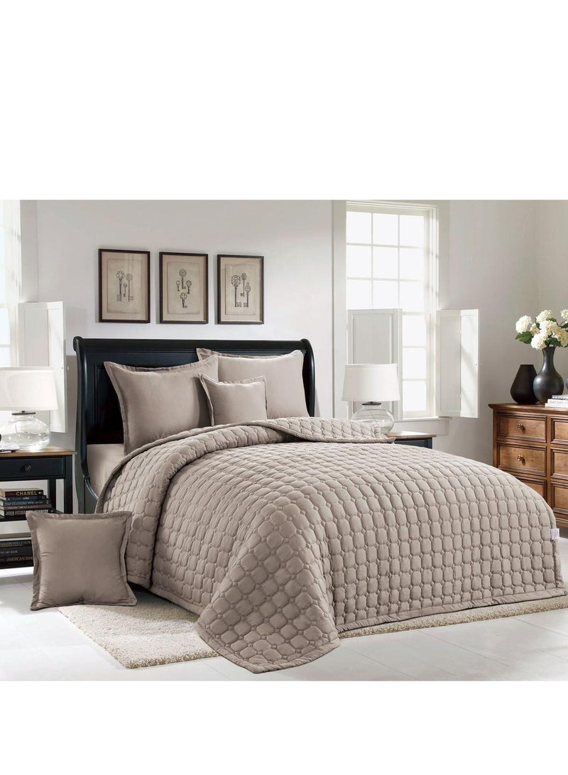 مينجلي طقم لحاف مزدوج مضغوط مكون من 6 قطع ليضيف لك الجمال والاناقه لغرفتك مايكروفايبر لحاف مقاس 250x230 سم