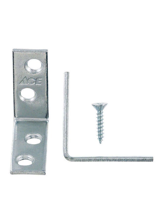 ACE 4-Piece Zinc Inside L-Corner Angle Braces Silver 1.5 Inch 01-3404-220  - Image 3