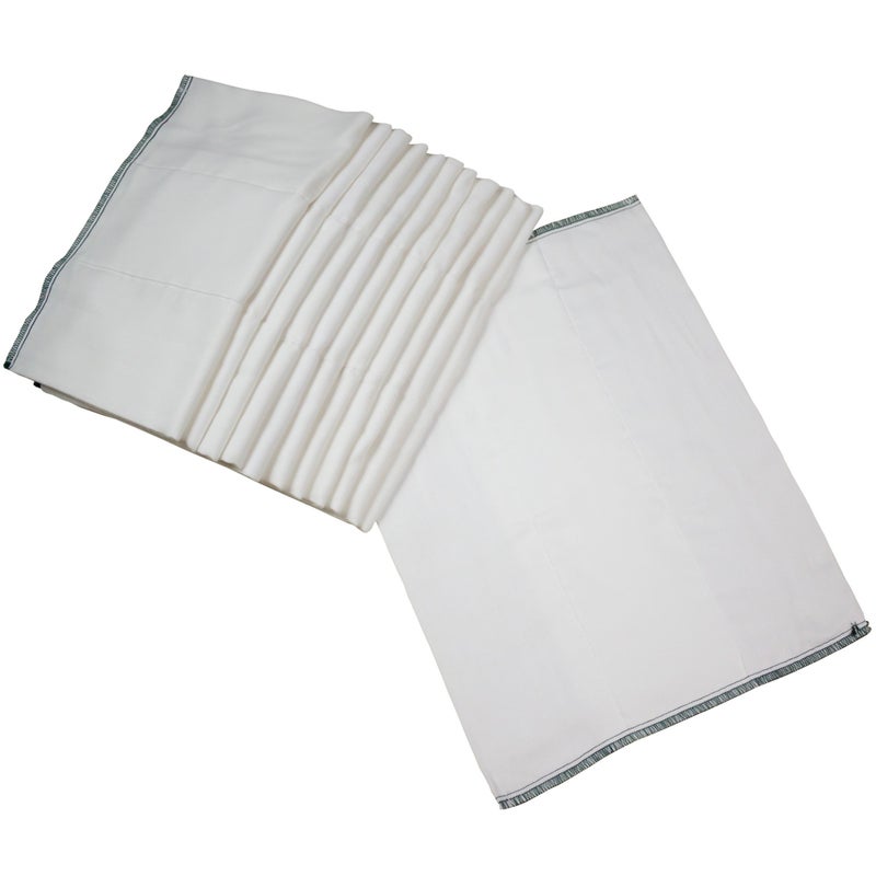 OsoCozy أوسوكوزي - حفاضات قماش مطوية (1 دزينة) - حفاضات ناعمة، ماصة، ذات جودة خدمة حفاضات متينة. 100% قطن - 12"x16"، تناسب 7-15 رطل. - (رضيع 4x8x4) - Image 1