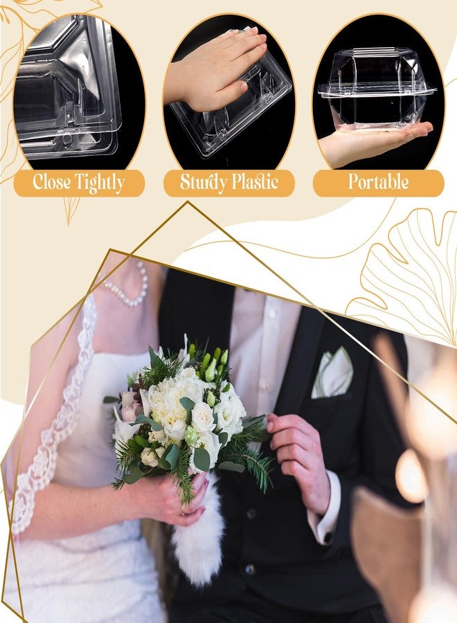Funnymoom 30 Pack Clear Plastic Flower Box for Corsage, Boutonniere, Rose, Orchid Prom Wedding Craft Container (4.92 x 4.13 x 3.15 Inches) - Image 3