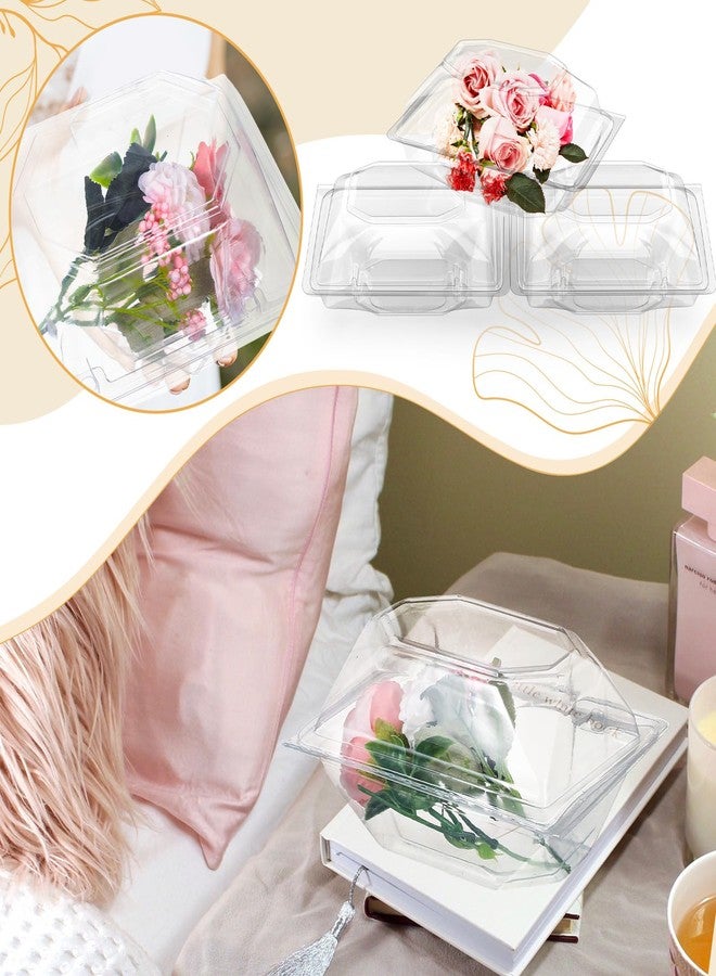 Funnymoom 30 Pack Clear Plastic Flower Box for Corsage, Boutonniere, Rose, Orchid Prom Wedding Craft Container (4.92 x 4.13 x 3.15 Inches) - Image 4