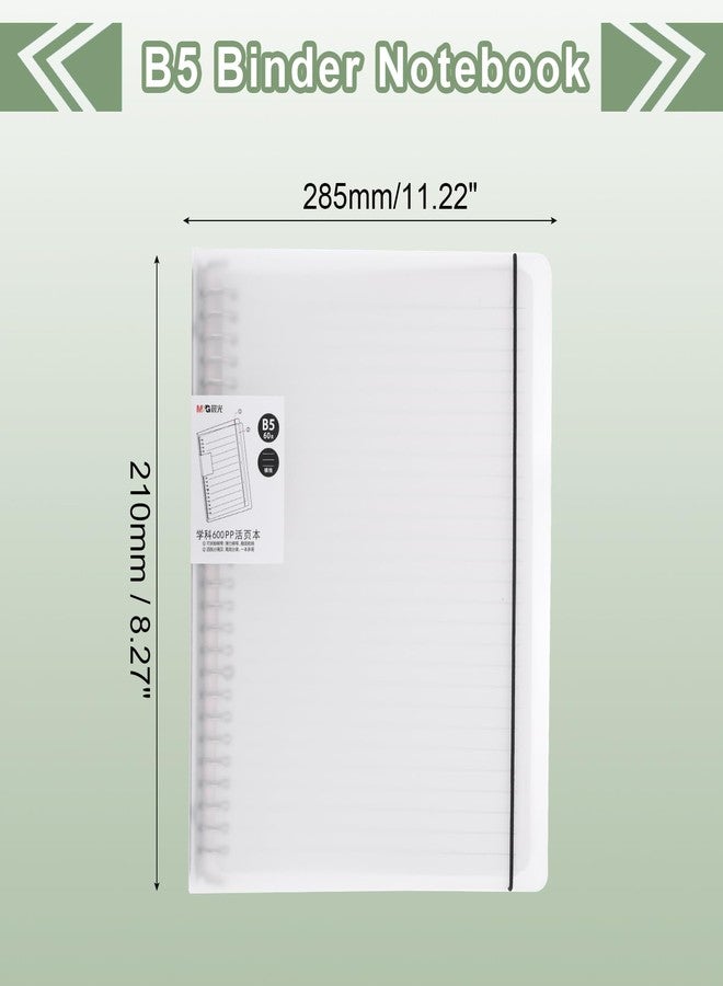 ام اند جي دفتر ملاحظات قابل للتمديد من إم آند جي، مقاس B5، 26 ثقبًا، حلزوني، 60 ورقة، غلاف شفاف، مناسب للمكتب والمنزل، بخطوط أفقية. - Image 2