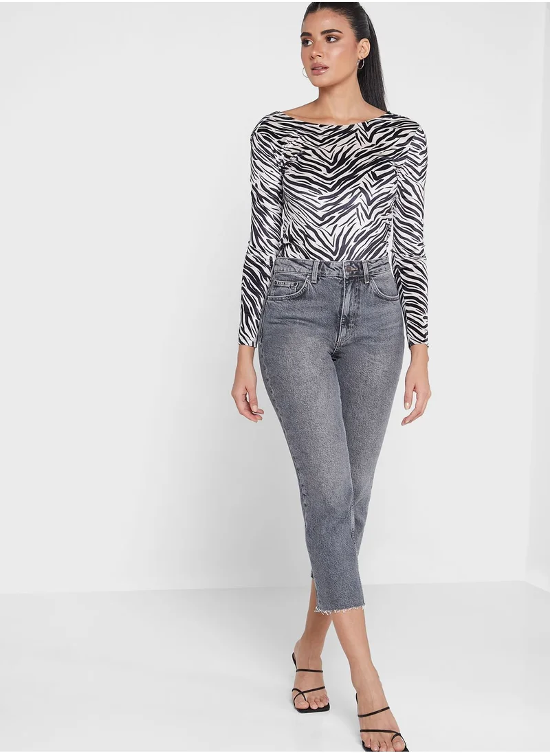 TOPSHOP High Waist Straight Jeans