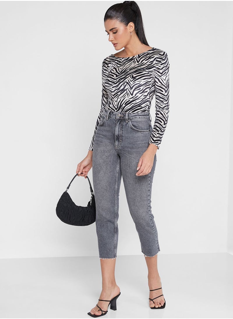 TOPSHOP - High Waist Straight Jeans - Image 1