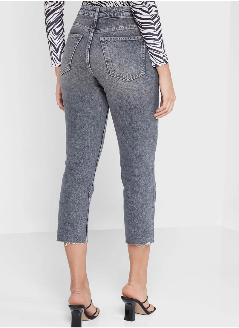 TOPSHOP High Waist Straight Jeans