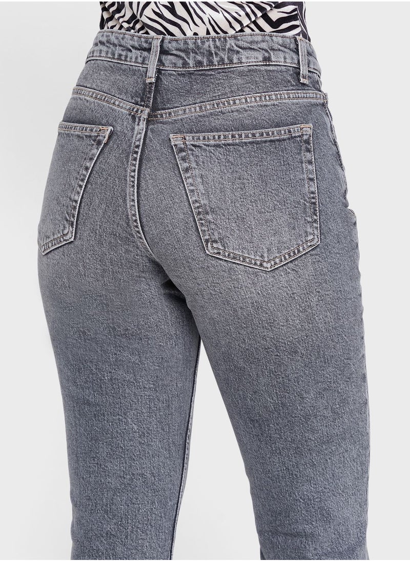 TOPSHOP - High Waist Straight Jeans - Image 1