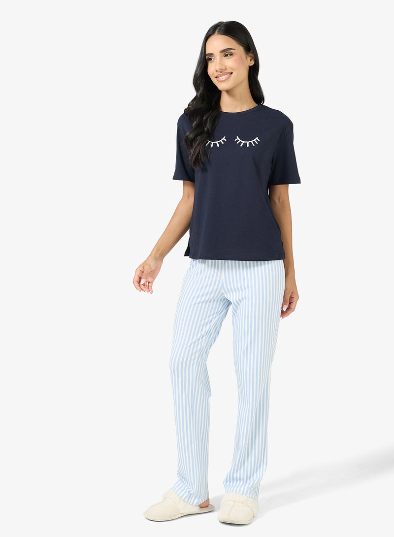 جينجر طقم تي شيرت وبنطلون بيجامة برسومات - Image 1