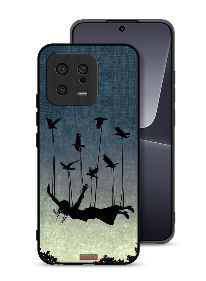 Tolwak Xiaomi 13 Protective Case Cover Birds Holding Fallen Girl - Image 1