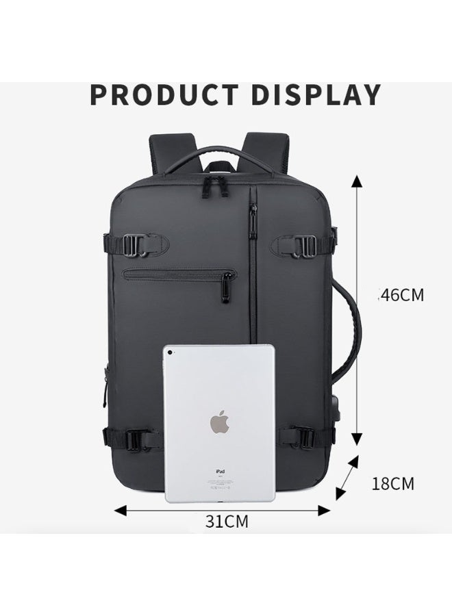 حقيبة ظهر كبيرة من Meinaili بسعة 35 لترًا مقاومة للماء وحقيبة عمل كبيرة تناسب الكمبيوتر المحمول مقاس 17.3 بوصة - Image 2