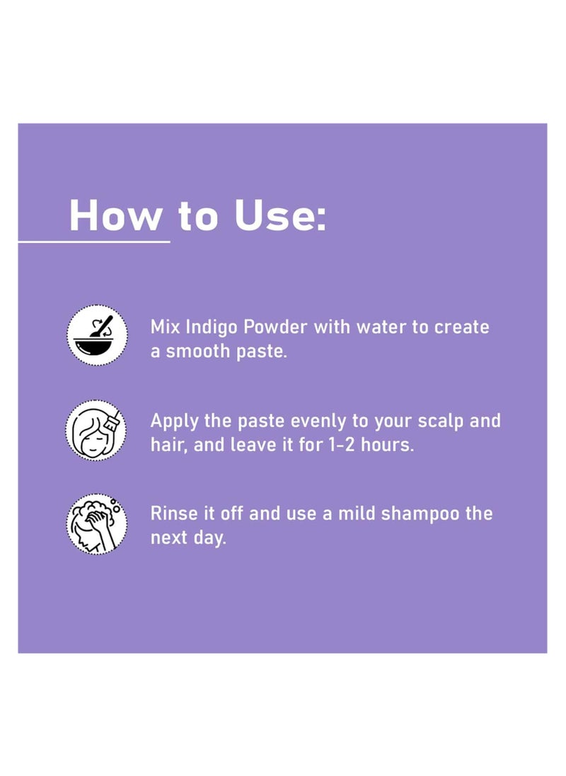 mi nature - Natural Indigo Powder -Indigofera Tinctoria Rajsrhani Indigo Powder for hair dye Natural hair color by MI NATURE - Image 1