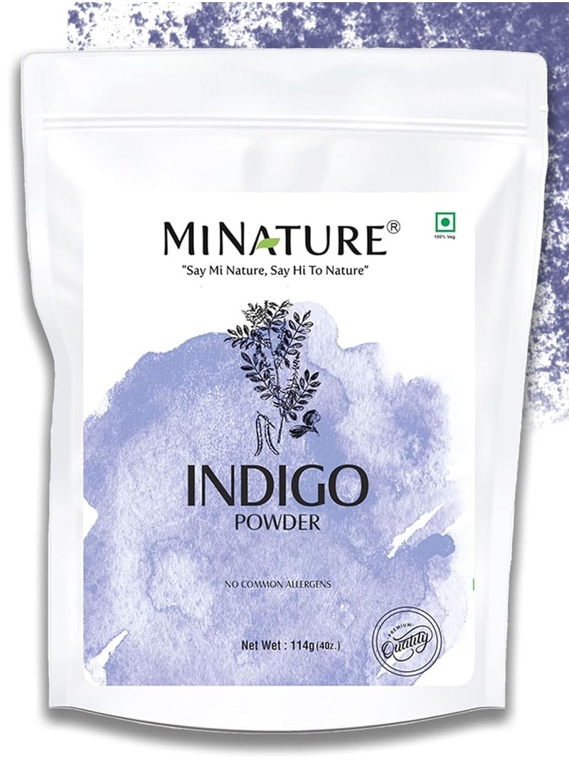 mi nature - Natural Indigo Powder -Indigofera Tinctoria Rajsrhani Indigo Powder for hair dye Natural hair color by MI NATURE - Image 1