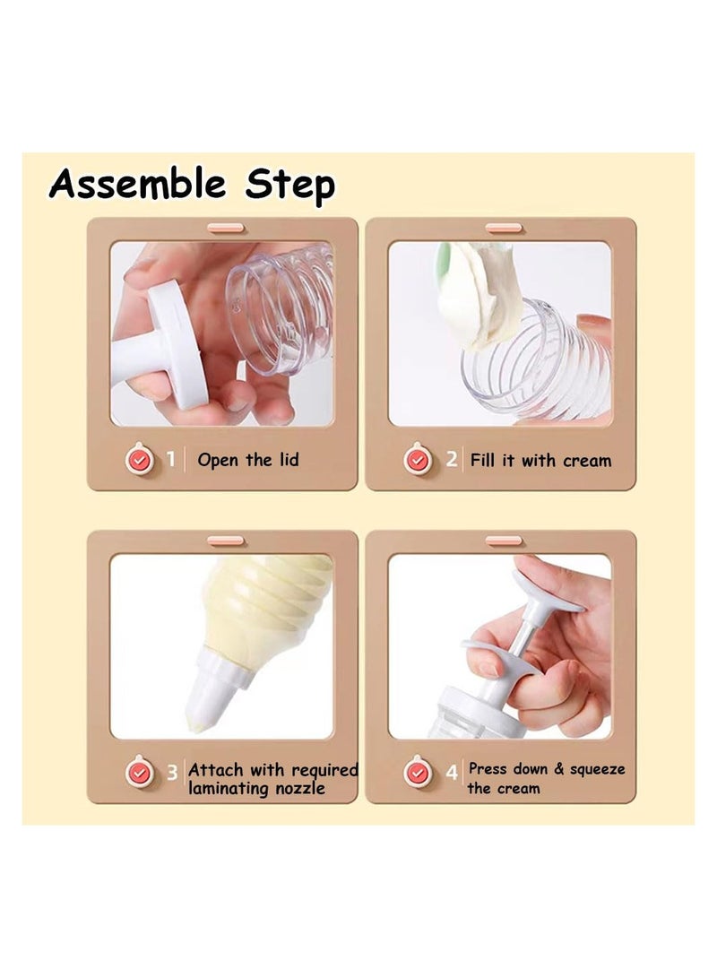 SOLARAE Cake Cookie Decorating Gun, Biscuit Maker with 7 Piping Nozzles, Cupcake Icing Piping Kit, Cookie Press for DIY Biscuit Cake Dessert Making and Decorating Baking Supplies - Image 5