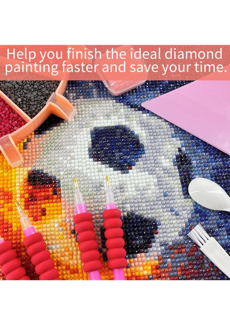 Excefore Diamond Paintings Tray Kits, Diamonds Painting Tools and Accessories Kits, 6 Slots Palette Holder, Beads Rhinestone Tray Sorter, Diamond Art Accessories and Tools, PINK  - Image 5