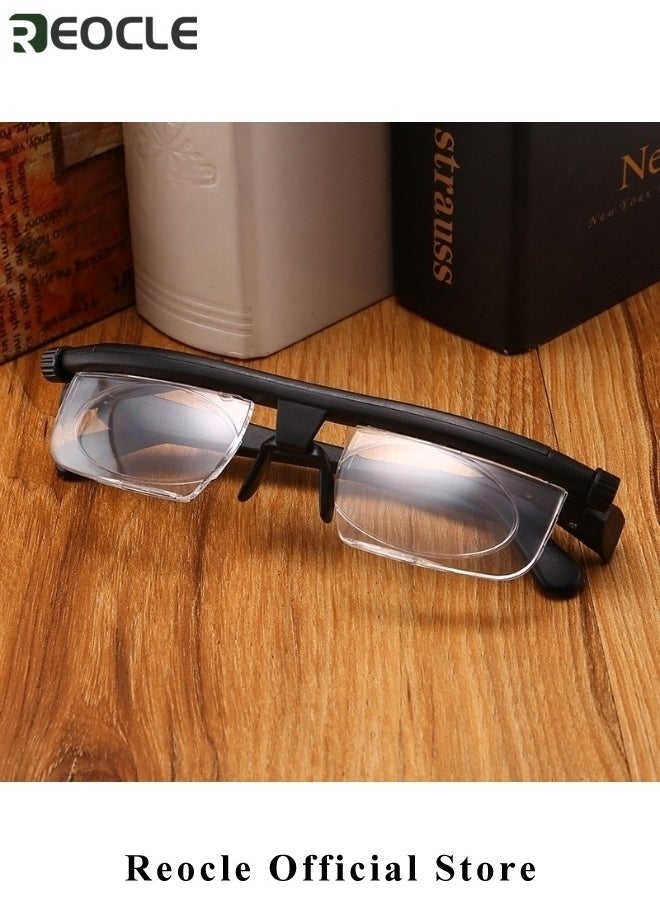 REOCLE Adjustable Glasses Dial Vision Flex Focus Adjustable Glasses Eyeglasses Near and Far Sight for Men & Women  - Image 2