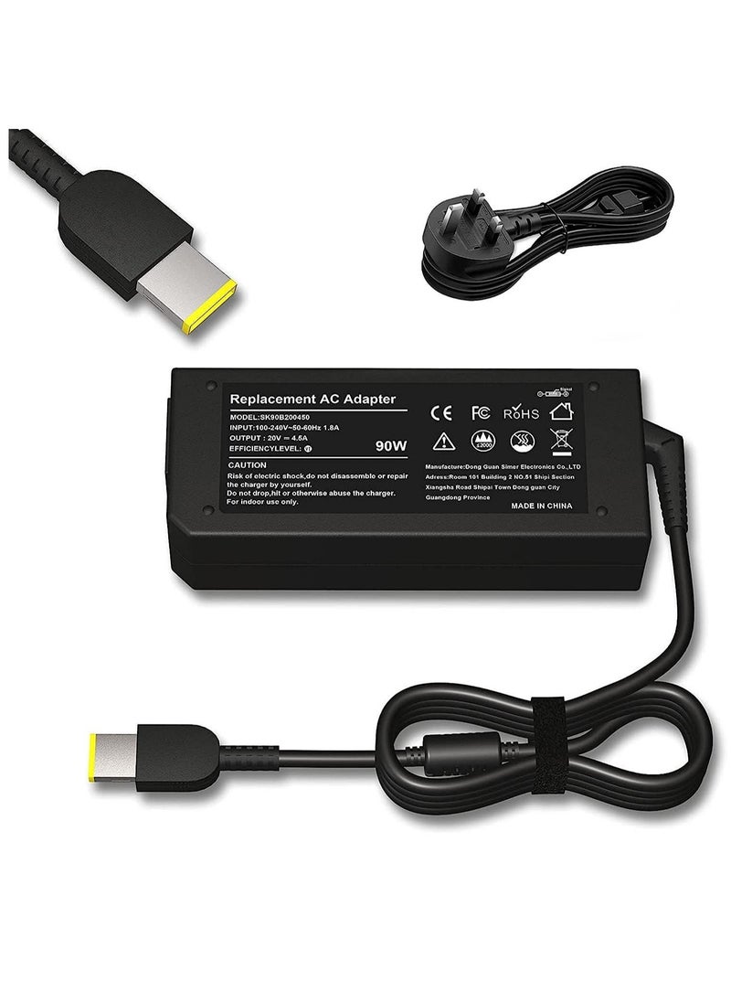 Ntech Ntech 90W Laptop Charger for Lenovo ThinkPad T450 T450S T470 T470S T460 T460S T540 T540P T440 T431s G50 G50-45 G50-70; Yoga 2 Pro 11, 11S, 12 13 14 15; ADLX45DLC2A Notebook Laptop Power Supply Cord  - Image 1