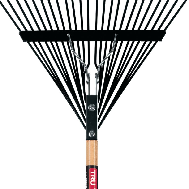 Truper TruPro Steel Leaf Rake, 24-Inch Head, 54-Inch Wood Handle - Garden Rakes Metal Heavy Duty - Yard Rakes - Lawn Rake for Leaves and Grass (Model EMX-24 / 30480) - Image 2