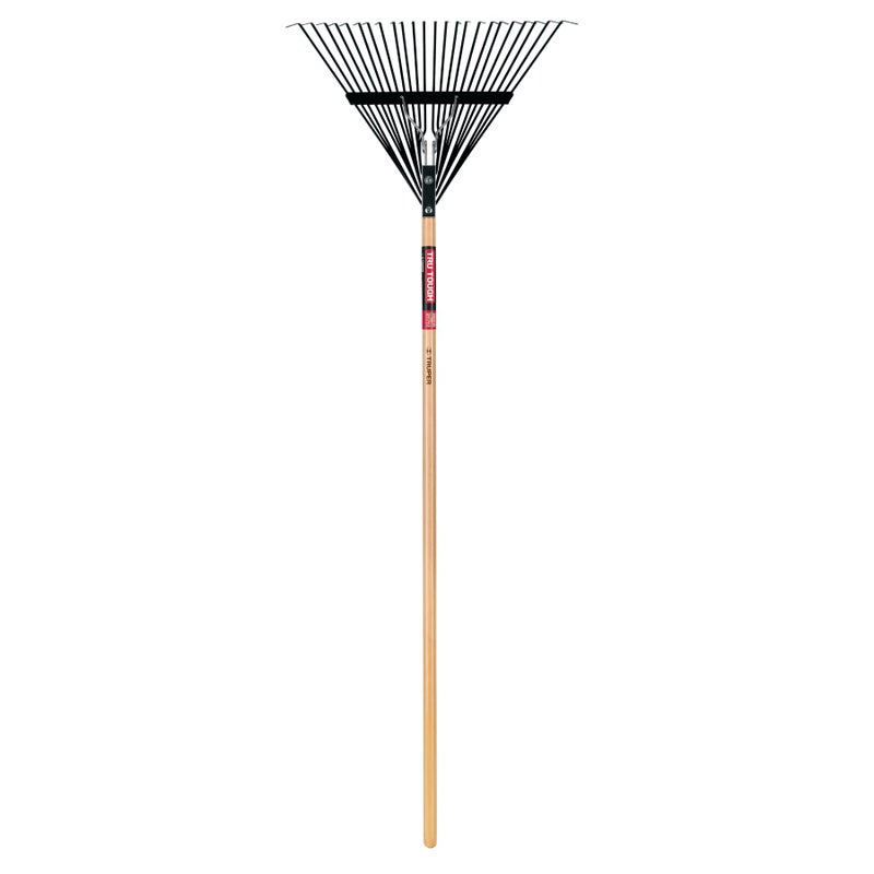 Truper TruPro Steel Leaf Rake, 24-Inch Head, 54-Inch Wood Handle - Garden Rakes Metal Heavy Duty - Yard Rakes - Lawn Rake for Leaves and Grass (Model EMX-24 / 30480) - Image 1