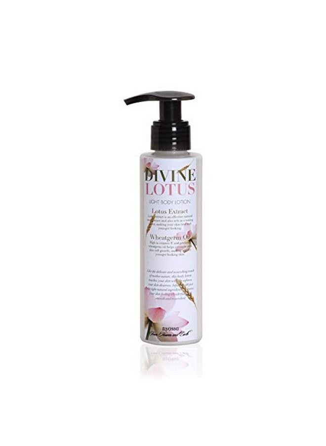 Nyassa Divine Lotus Light Body Lotion. Lotus Extract Cold Pressed Avocado Oil Wheat Germ Oil And Sweet Almond Oil Plus Shea Butter. No Parabenssulphatessilicons Petroleum.Cruelty Free. (145Ml)  - Image 3
