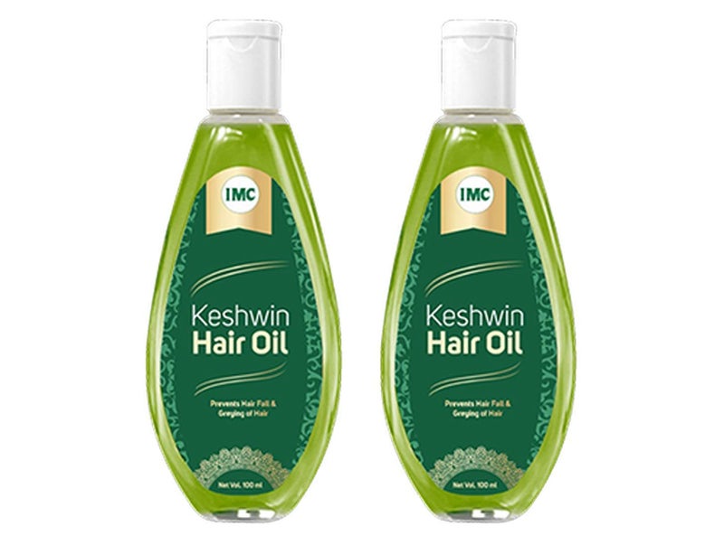 IMC Keshwin Hair Oil (IMC Herbal Hair Enriched with natural Herbs) (Pack of 2) 100ml X 2 - Image 1