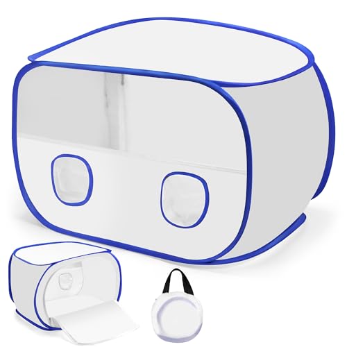 PP OPOUNT Pop Up Spray Paint Tent for Spray Painting, 23x15x15 in Portable Paint Booth Small Spray Shelter with Storage Bag Paint Booth for Furniture DIY Hobby Tool Small Projects Model Nail Toy Part - Image 1