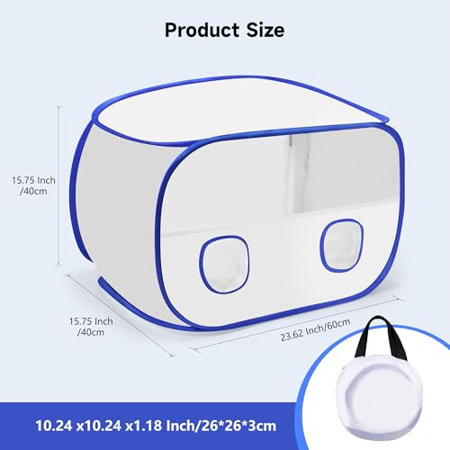PP OPOUNT Pop Up Spray Paint Tent for Spray Painting, 23x15x15 in Portable Paint Booth Small Spray Shelter with Storage Bag Paint Booth for Furniture DIY Hobby Tool Small Projects Model Nail Toy Part - Image 2