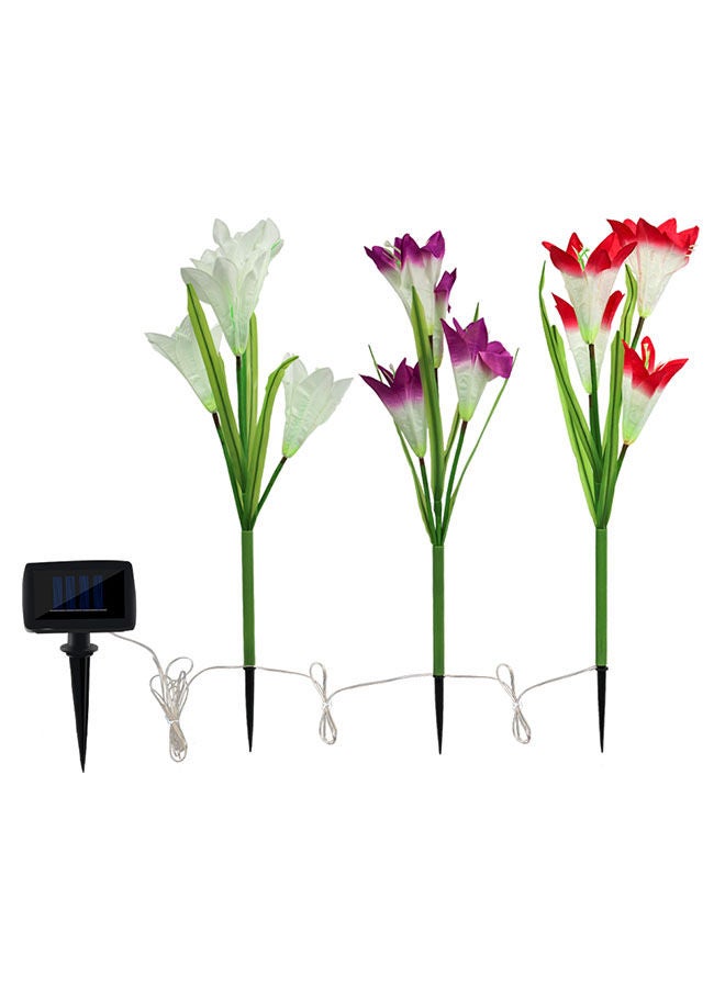NIBEMINENT Outdoor Solar Garden Lights Powered Pack Of-3 Multicolor 50.00 * 7.50 7.50cm - Image 1