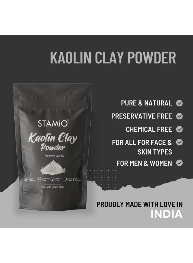 STAMIO Kaolin Clay Powder 750 gm for Face Pack, Skin Care, Mask, DIY | Pure and Natural, Chemical Free | Men & Women | China Mitti | In Pouch 26.46 oz - Image 2