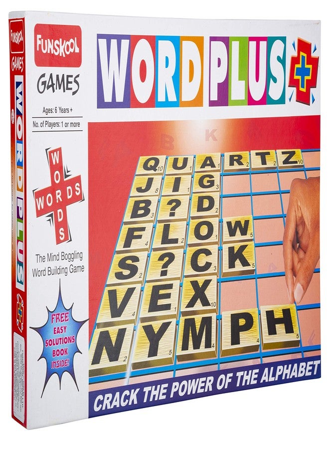 Funskool Games, Word Plus, Educational Word Building Game, for Kids & Family, 1 or More Players,Pack of 1, Ages 6 and Above - Image 1