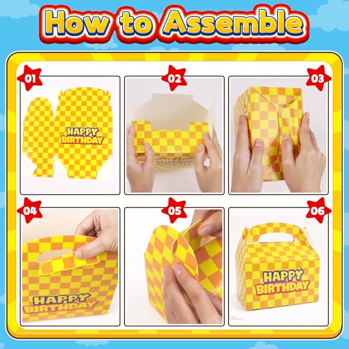 Bsenhe 16PCS Cartoon Gift Bag, Cartoon Birthday Decorations Goodie Bags Party Favor Boxes for Theme Birthday Party Supplies Sky White Cloud Cow Print Candy Bags - Image 4