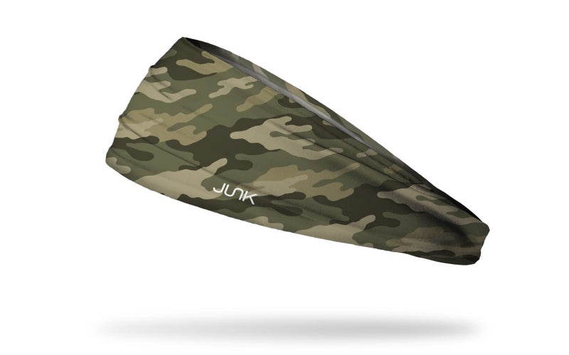 JUNK Brands Big Bang Lite Headband - Moisture-Wicking, Performance Fabric, Non-Slip, Sports Sweatband for Men & Women - One Size - Black Ops - Image 1