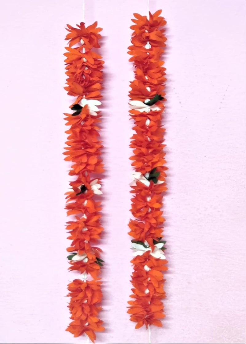 PMK PMK E STORE Gift Artificial Garland Polyster Fabric Flower Juda Gajra Hair Bun Accessory for Women Multicolor 