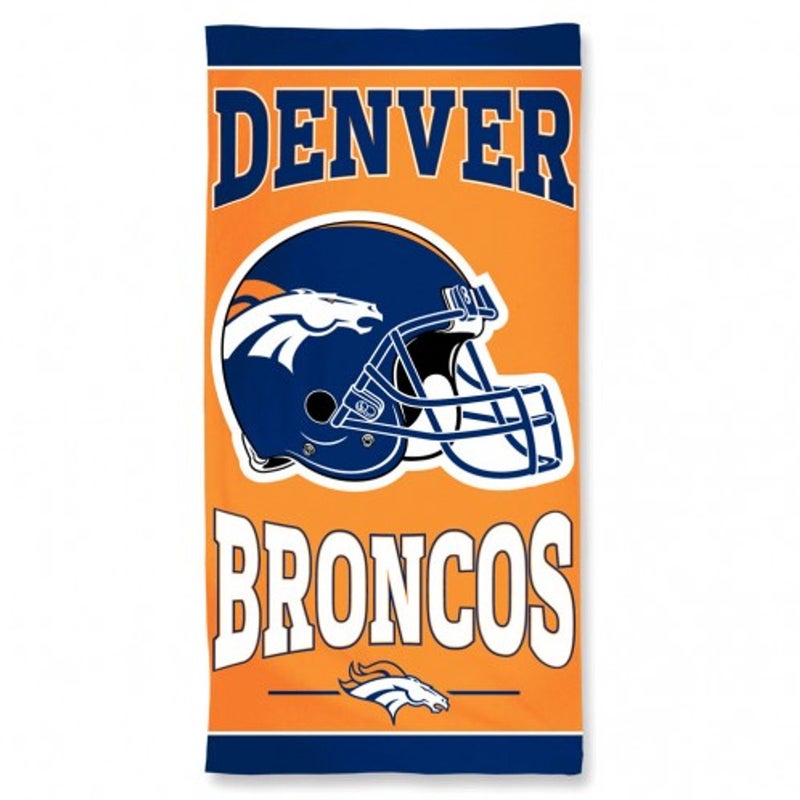 WinCraft Denver Broncos Towel 30x60 Beach Style - Image 1