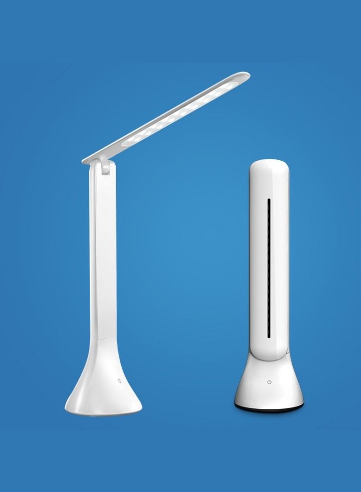 WAOKN Desktop Rechargeable USB Desk Lamp Student Reading Eye Protection Lamp Dimmable Learning Foldable Touch LED Desk Lamp - Image 3